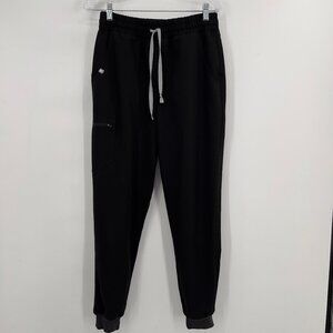 FIGS Technical Collection Jogger Scrub Pants Black Drawstring Pockets Unisex M